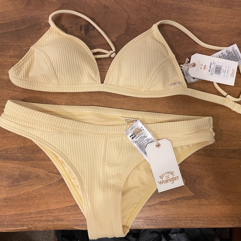 Billabong X Wrangler Face The Sun Biarritz Bikini Bottoms and Top - Picture 1 of 5